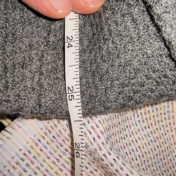 H&M Blazer Jacket Wool-Blend Asymmetric Belted PeaCoat in Charcoal Size 6 - Picture 14 of 14